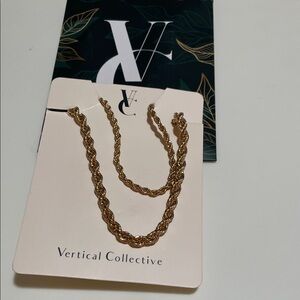 Twisted Gold Necklace NWT